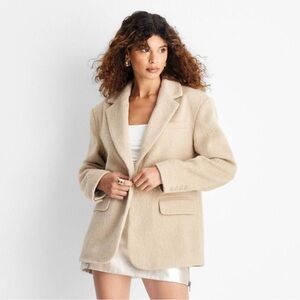 Future Collective Fuzzy Oversized Blazer NWT